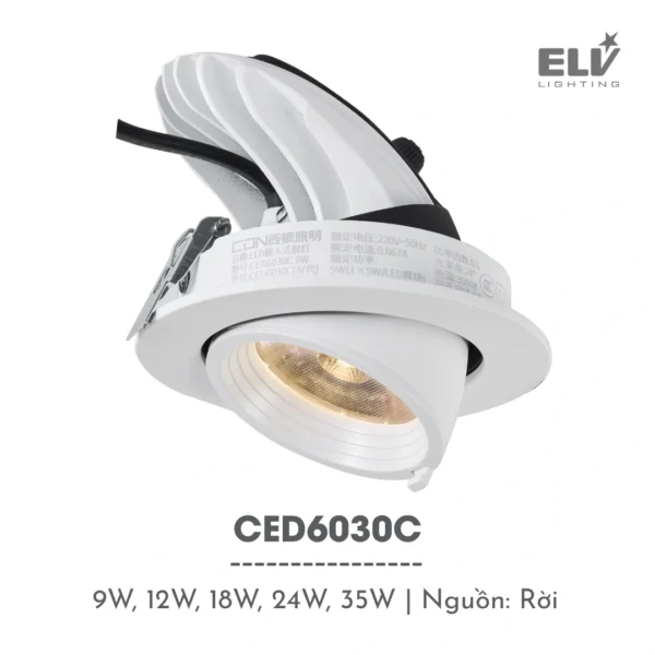 Đèn Led Chiếu Điểm Âm Trần ELV - CED6030C