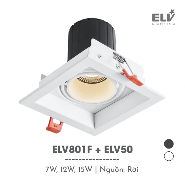 Đèn Led Module Chiếu Điểm Âm Trần ELV - ELV801F + ELV50