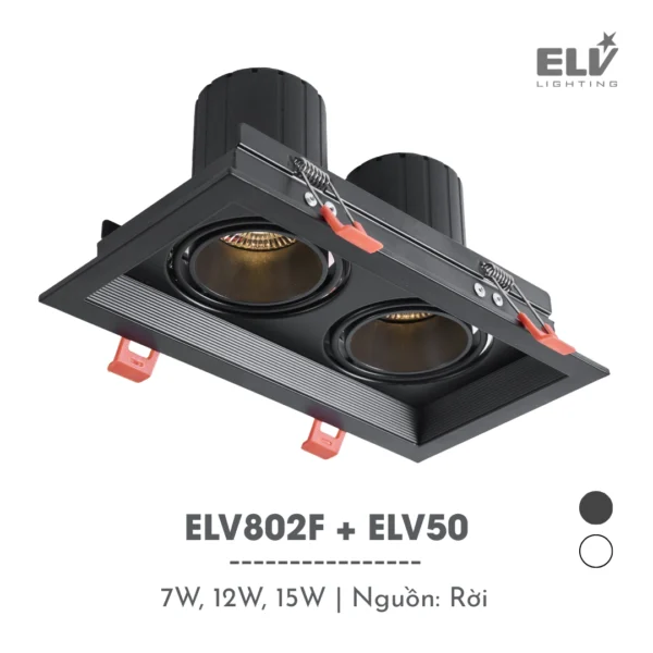 Đèn Led Module Chiếu Điểm Âm Trần ELV - ELV802F + ELV50