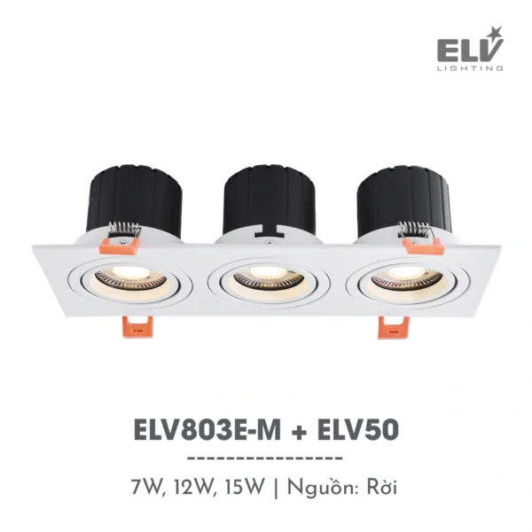 Đèn Led Module Chiếu Điểm Âm Trần ELV - ELV803E-M + ELV50