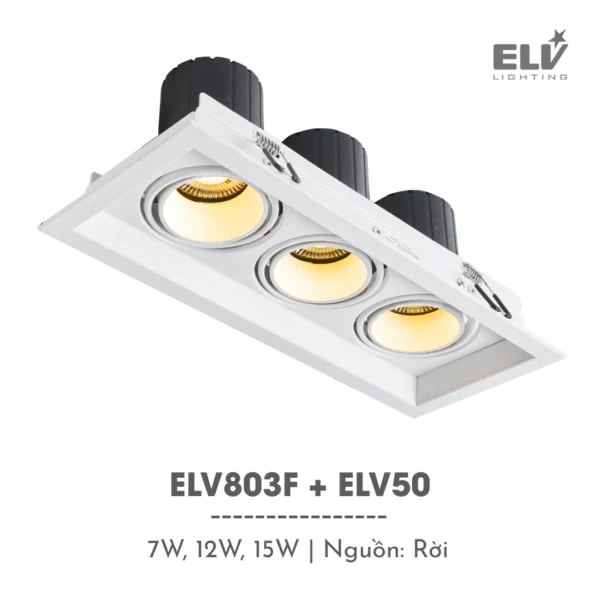 Đèn Led Module Chiếu Điểm Âm Trần ELV - ELV803F + ELV50