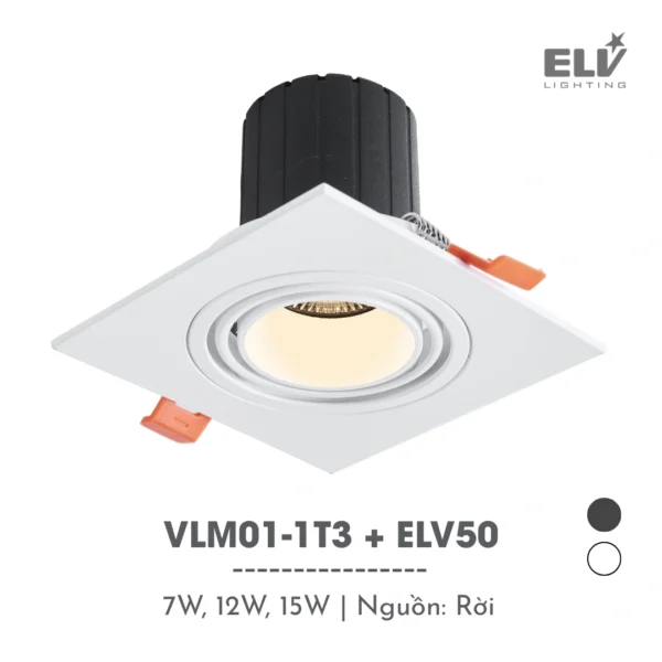 Đèn Led Module Chiếu Điểm Âm Trần ELV - VLM01-1T3 + ELV50