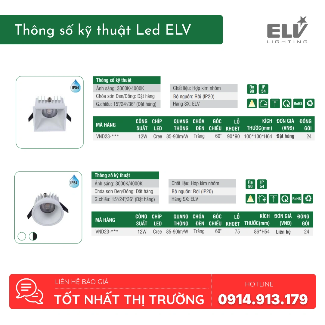 Den Led Am Tran ELV VND23 F090S 2 Den Led Am Tran ELV VND23 F090S 2